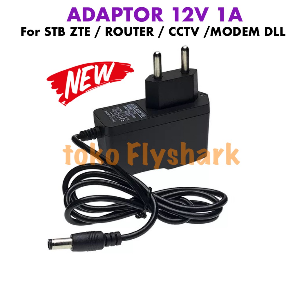 ADAPTOR 12V 1A FOR STB ZTE TV BOX KAMERA ROUTER LED KIPAS