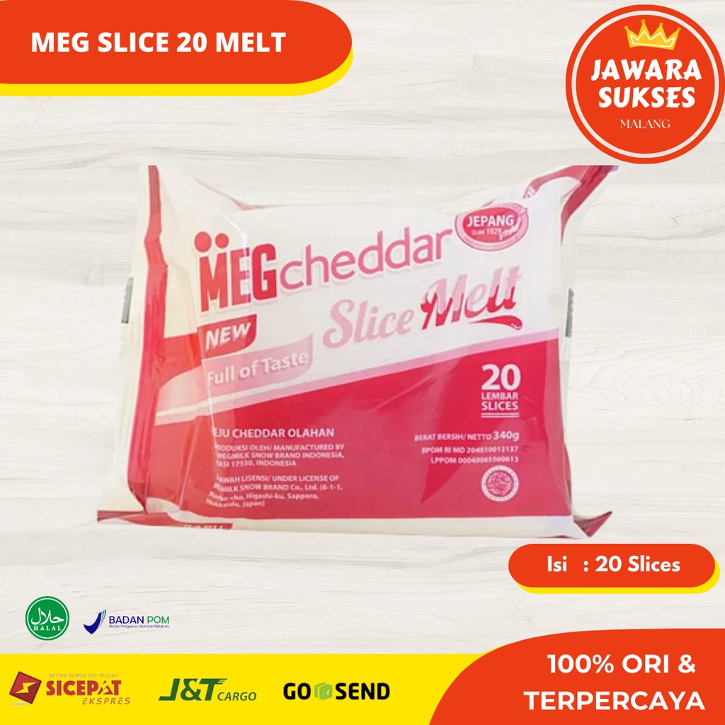 

Meg Cheddar Melt 20 Slice Merah | Keju Lumer Melted Cheese