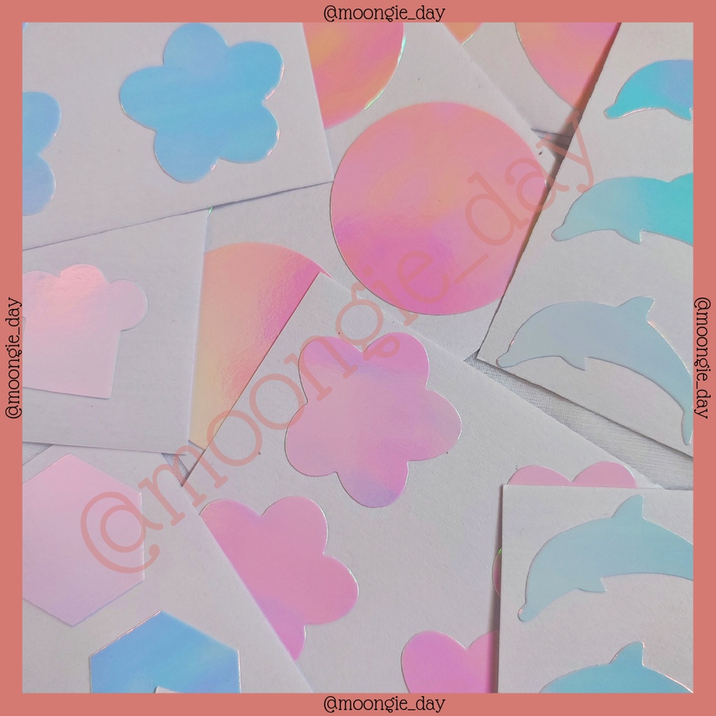 

2 LEMBAR STIKER HOLOGRAM BENTUK BUNGA DOLPHIN BULAT CHEF CUTE BULLET JURNAL LUCU MURAH