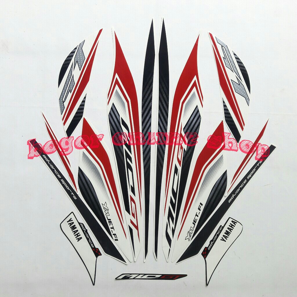 striping stiker motor mio gt 2013 putih