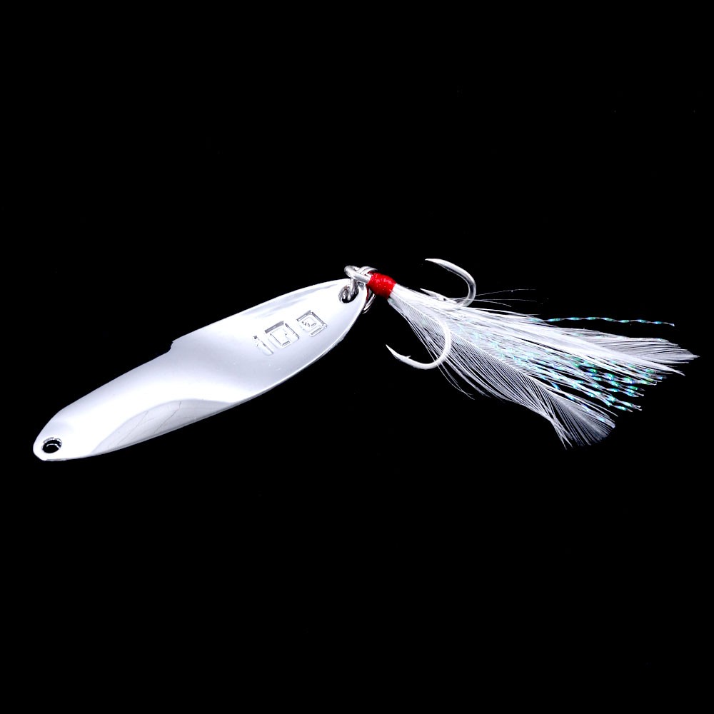 HENGJIA 2pcs 5/7/10G Spoon Spinner Umpan Pancing Swimbait Fishing Lure Ikan Sequin Bait Wobbler Kail