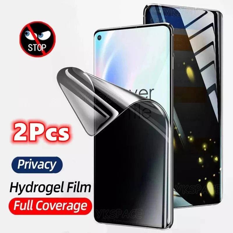 1-2pcs Film Pelindung Layar Hydrogel Anti Spy Untuk Huawei Mate 40 Pro Plus Mate 40 40E 30 30E 20 RS Pro 20X P50 Pro P50E