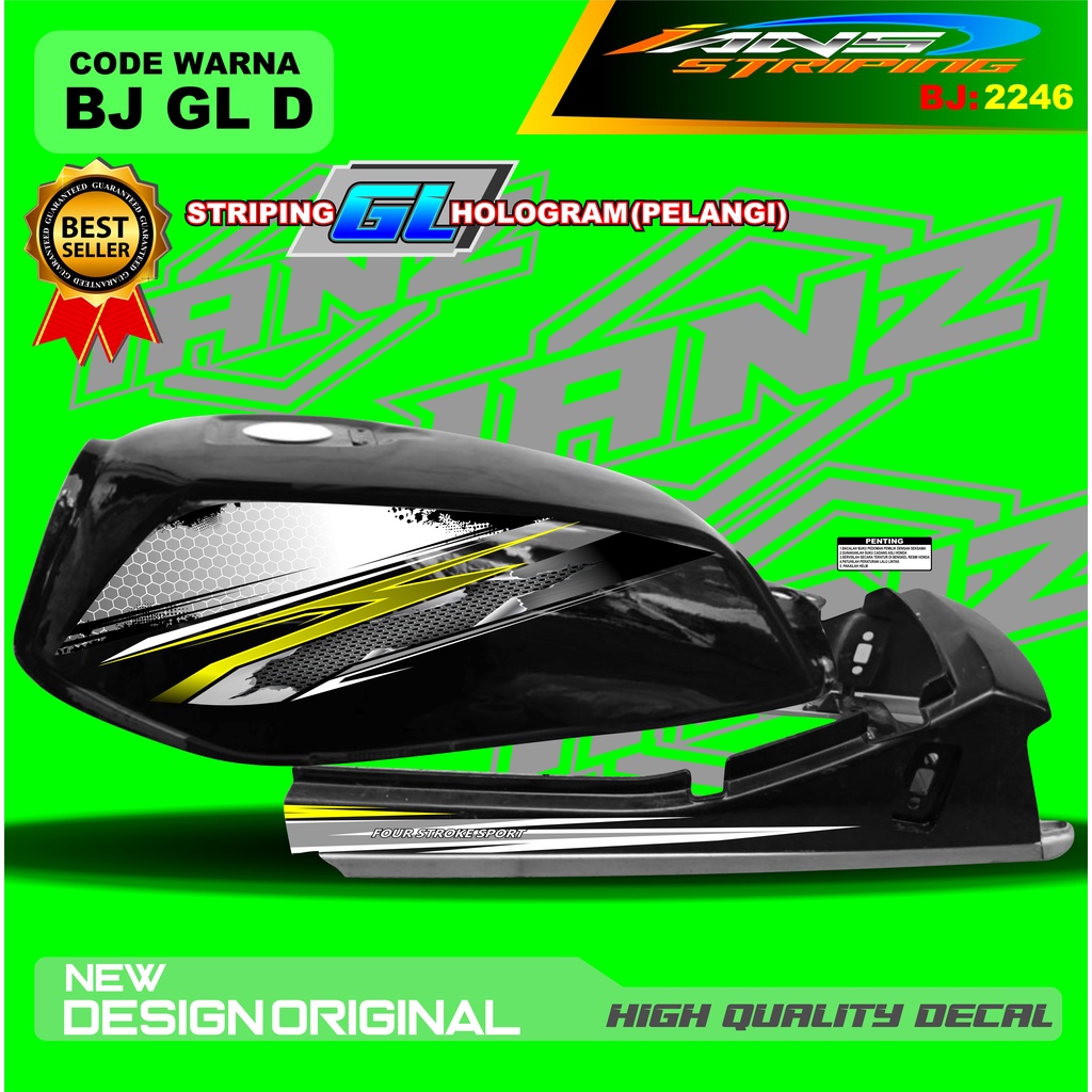 STIKER MOTOR GL NEW DESAIN / STRIPING GL PRO TERMURAH / STIKER MOTOR