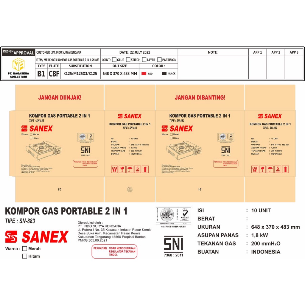 Sanex Kompor Portable 2in1 Gas Kaleng dan Elpiji