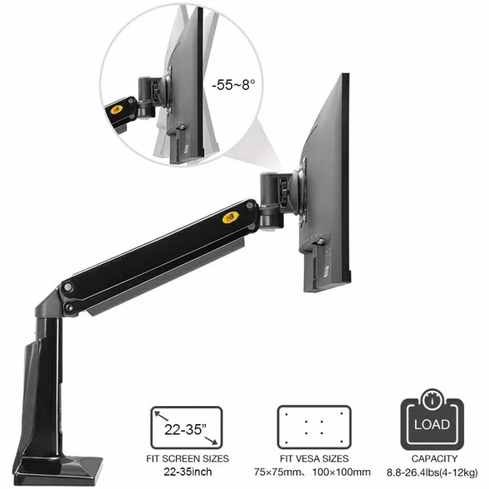 BRAKET/BRACKET/BREKET MONITOR 32-35 INCH JEPIT MEJA ARM MONITOR