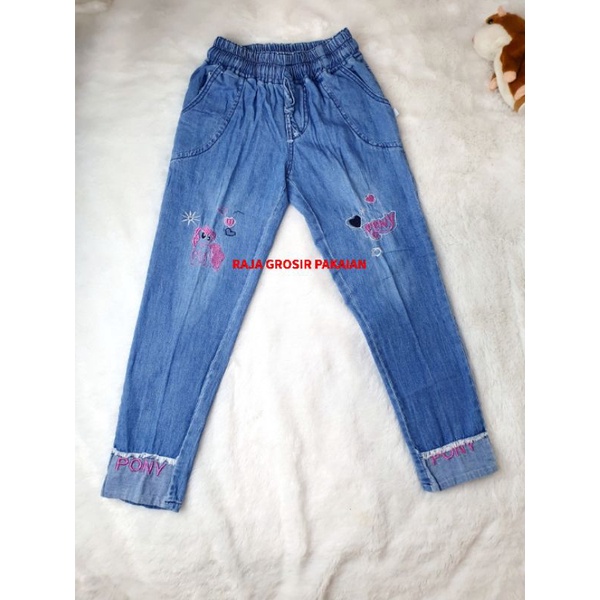 Celana Jeans Anak Stik Balik Bordir / Jeans Premium