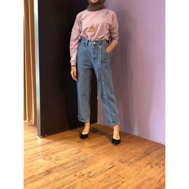 GLENDA BAGGY JEANS (CKEY) 100% JEANS IMPORT (BISA RETUR SIZE)