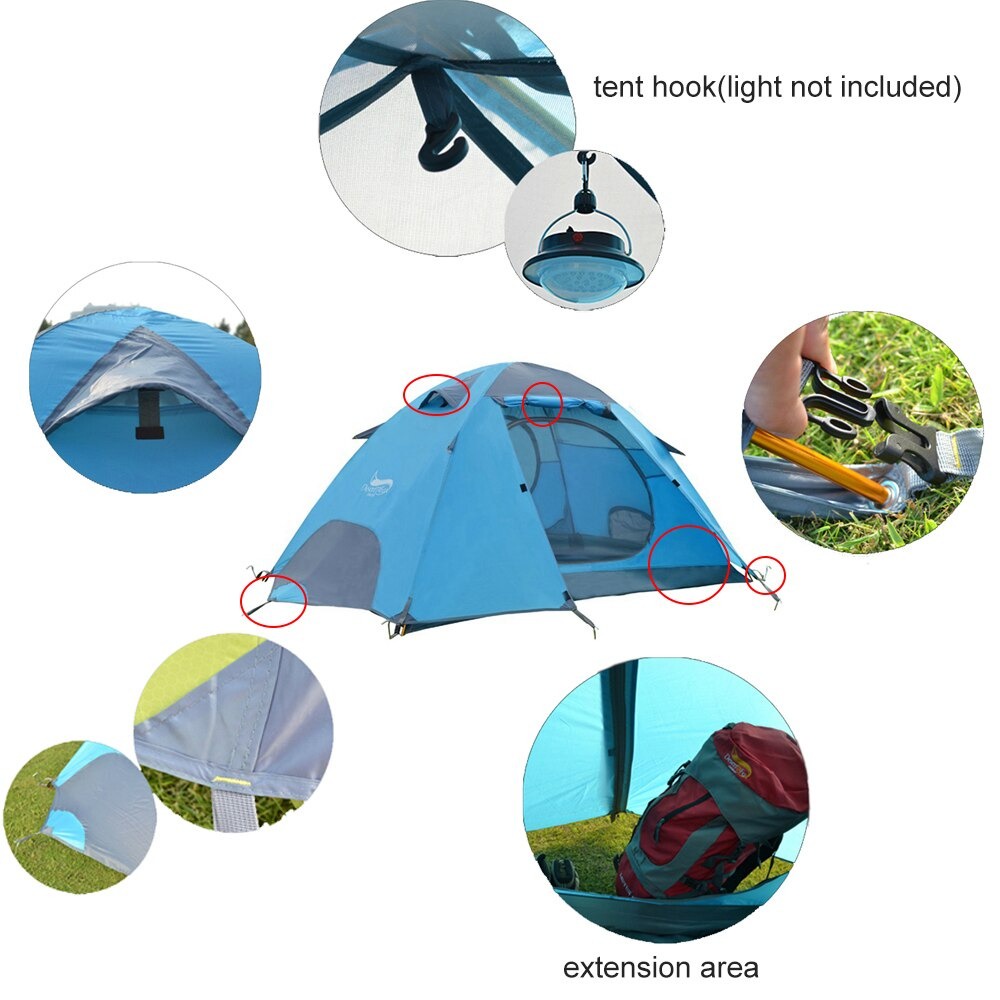 Tenda Camping Outdoor Hiking Tenda Gunung Backpacking Tent Double Layer Single Layer