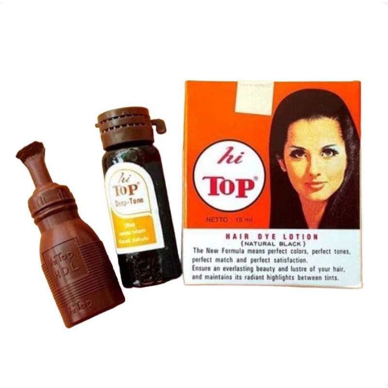 Hitop Semir | Cat Rambut Hitam 15 ml