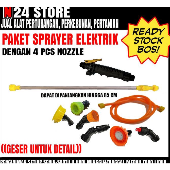 Sprayer / sprayer elektrik pertanian / stik sprayer elektrik lengkap termurah