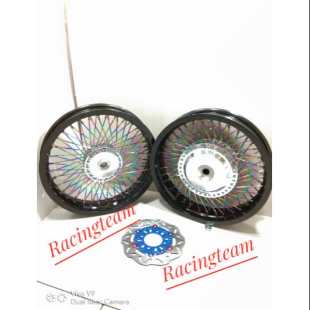 Sepaket velg jari jari seribu buat motor beat-scoopy-vario-mio