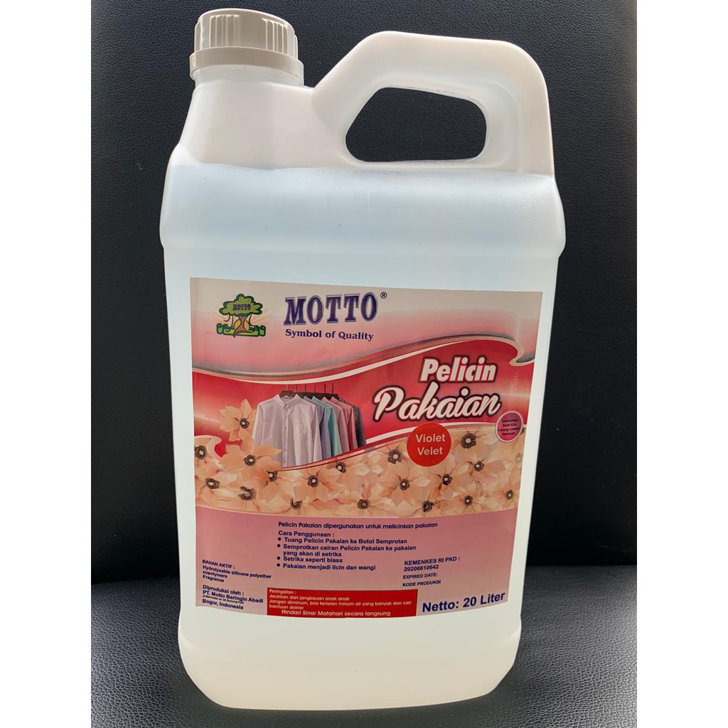 Pelicin &amp; Pewangi Setrika Pakaian Laundry Violet MOTTO 5 Liter