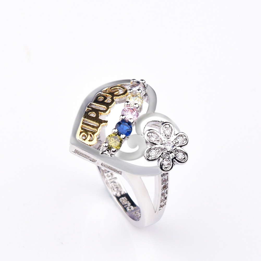 Hu Hu Hu Hu Hu Alat Bantu Pasang Kacamata♡ Cincin Desain Hati Hollow Hias Berlian Imitasi Untuk Hadiah Ulang Tahun