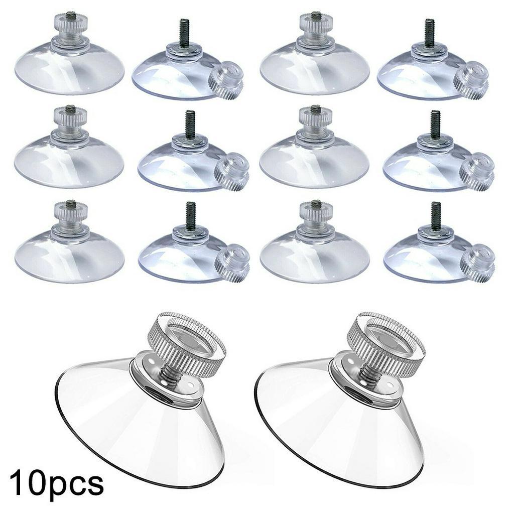 Alat Tempel Dinding Mushroom Head Suction Cup Hook 41 mm 10 PCS - G310 - Transparent