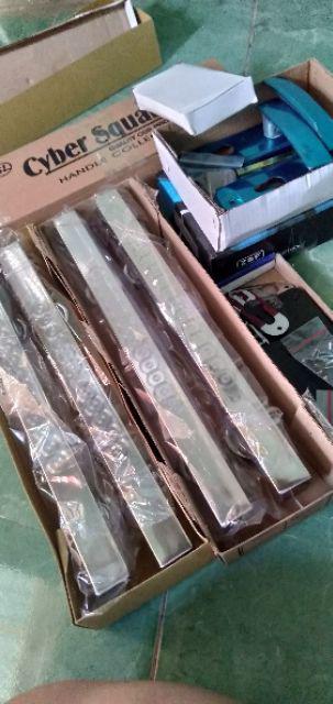 1set 4pcs Pull Handle Pintu Kotak List 35cm Stainless+ Kunci Pintu Body Pelor Silinder Tarikan Pintu