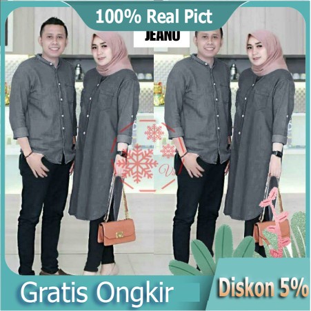 Tunik Baju Couple Pasangan Remaja Dewasa Suami Istri Pesta Kondangan Modern Kekinian Terbaru 2022 / 