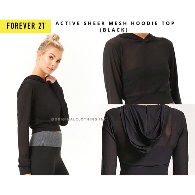 forever 21 mesh hoodie