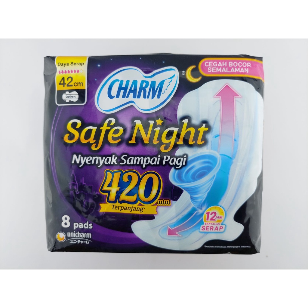 CHARM SAFE NIGHT GATHERS 42 CM ISI 7 PEMBALUT CHARM PEMBALUT MURAH