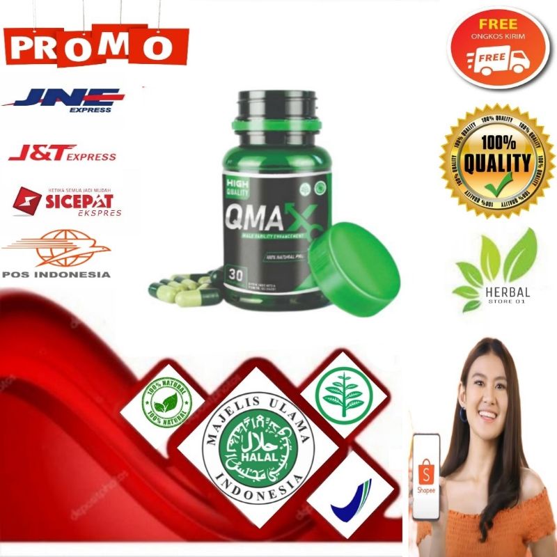 OBAT QMAX ASLI ORIGINAL TAHAN LAMA PRIA  - OBAT QMAX ASLI BPOM HERBAL