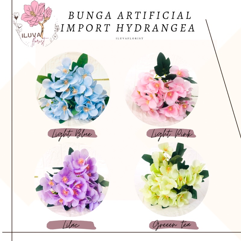 Bunga Artificial Import Hydrangea