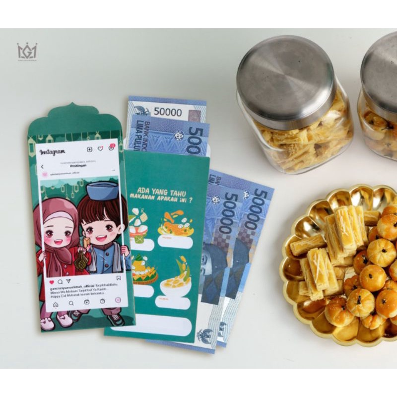 

Amplop Lebaran unyu panjang muslimah cute uang tidak perlu di lipat Ready Stok