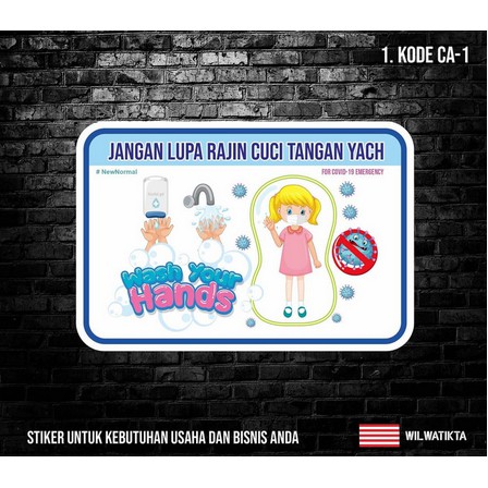 

Sticker Safety Sign Warning Sign Cuci Tangan Untuk Anak ( Min. 2 Pcs )