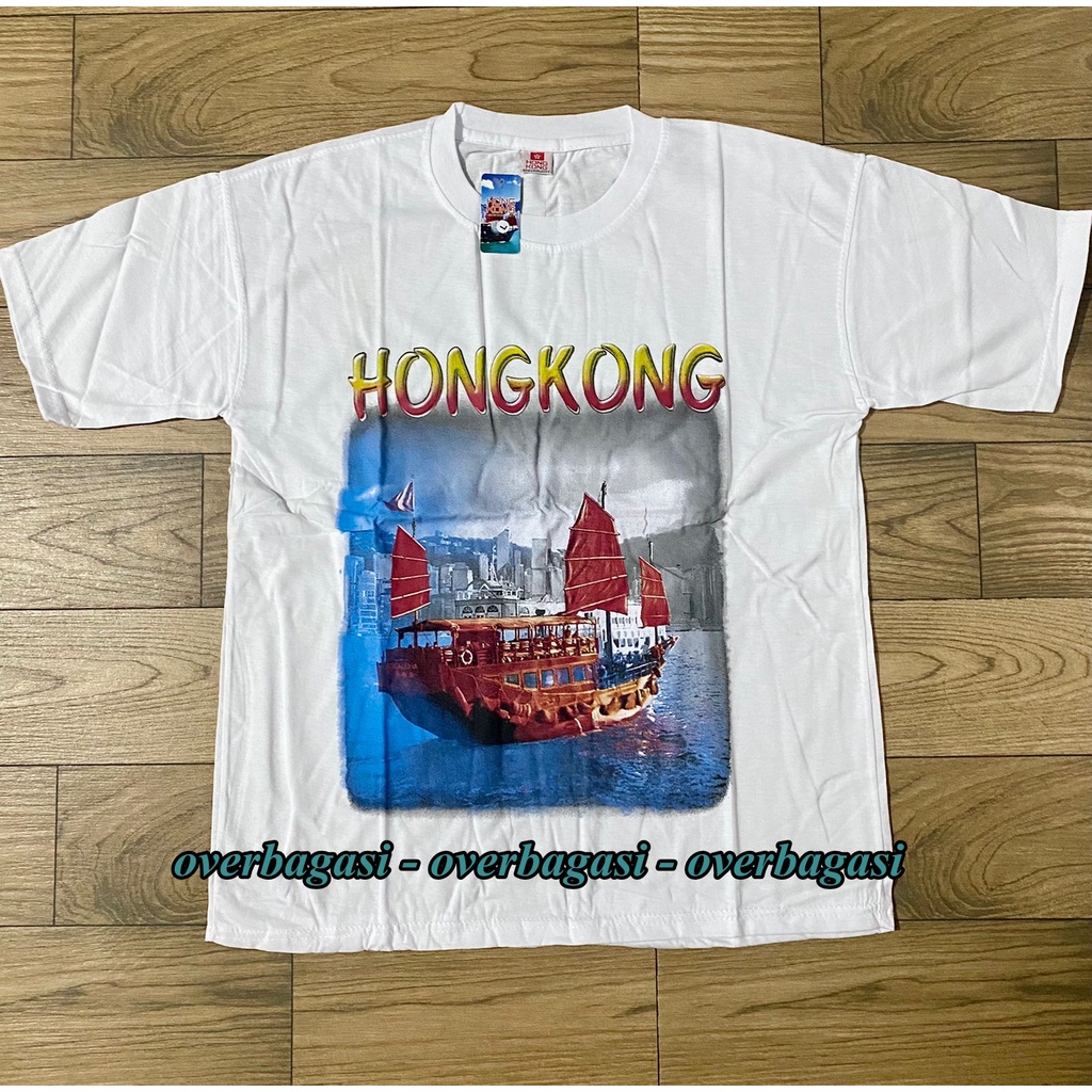 KAOS HONGKONG KAPAL MERAH UNISEX / KAOS MURAH SOUVENIR HONGKONG