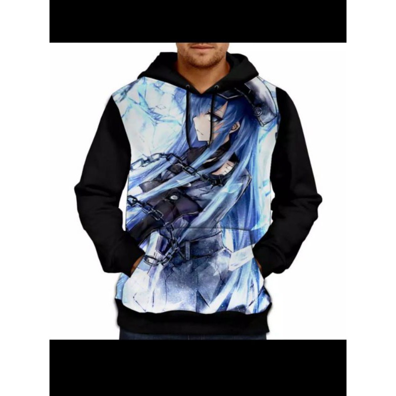 jaket Hoodie 3D Fullprint Anime Akame Ga kiLL Es Death