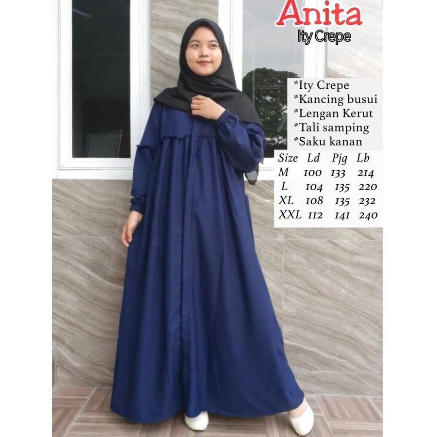 Gamis Ity Crepe Rempel/ Dress Ity Crepe L-XL