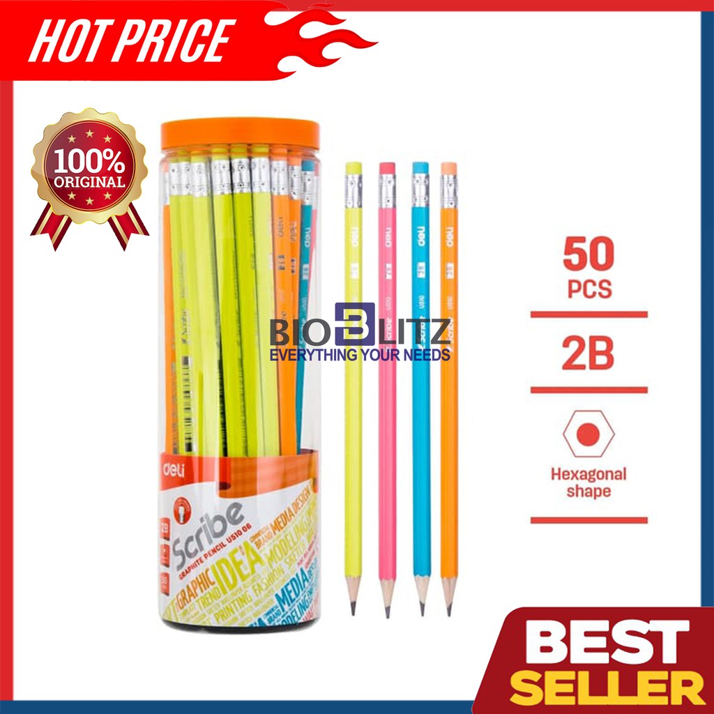 

Pensil 2B Deli 50 pcs