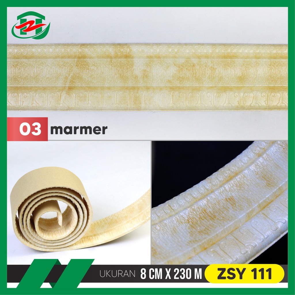 Hongzhuo 230cm Wallborder Wall List 230x8x1,2cm Foam 3D Motif Elegan-MARMER- ZSY111