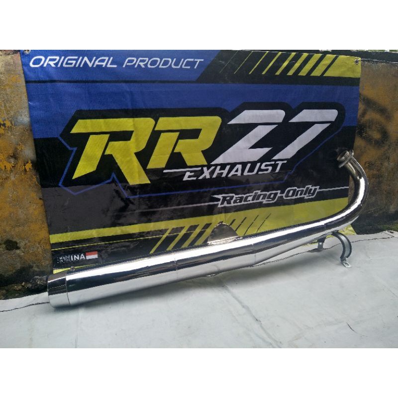 knalpot standar racing RR27 Exhaust Full Croom anti karat // suara garing istimewa rx king rxz Rxk r