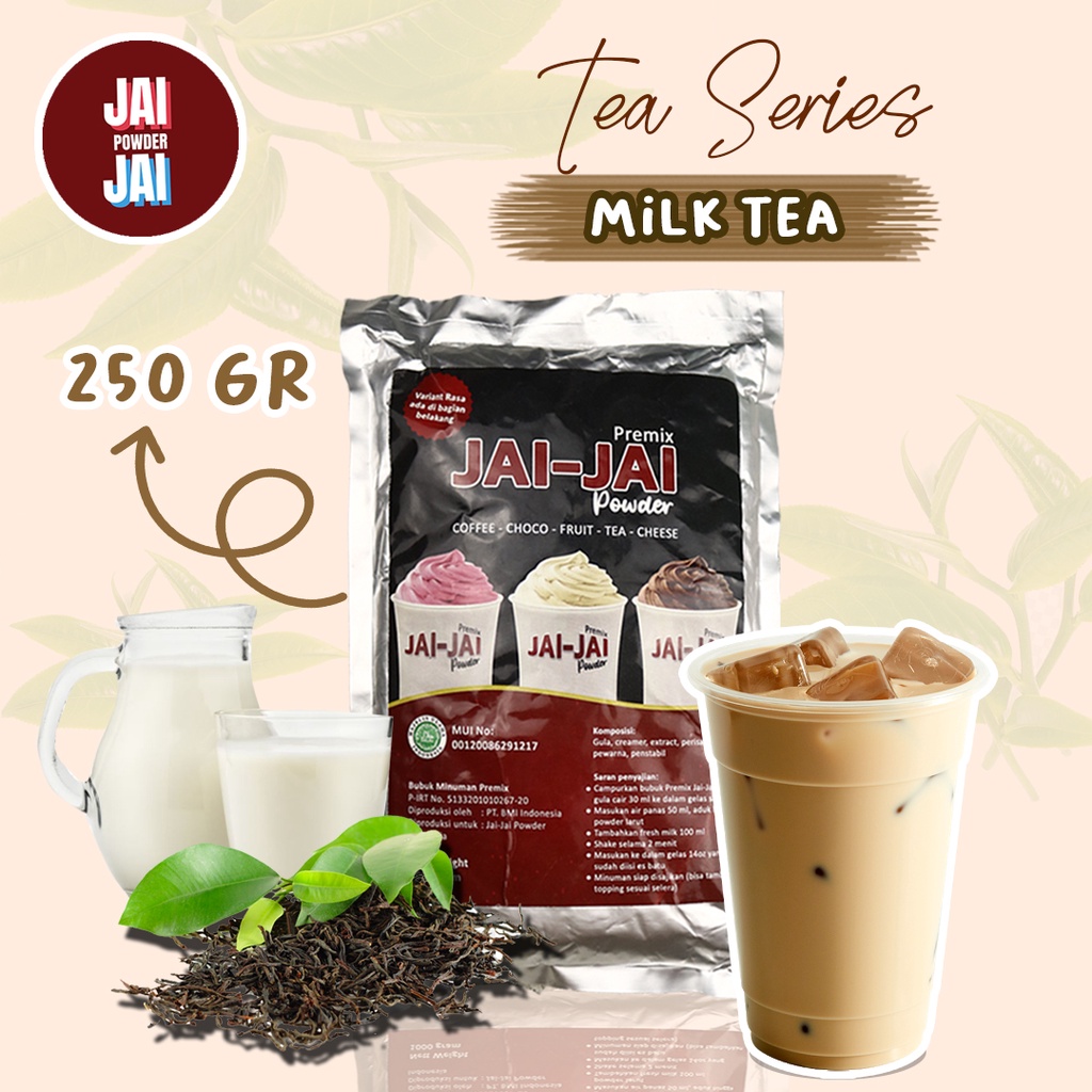 

Bubuk Minuman 250gr - MILK TEA - Jai Jai Powder