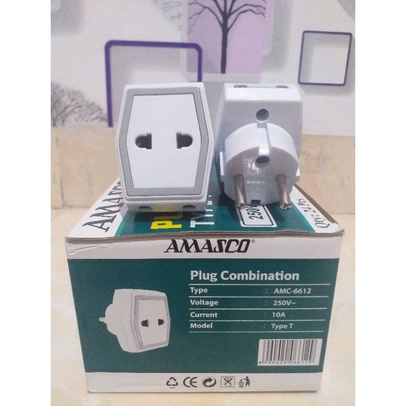 STEKER T MULTI AMASCO COLOKAN CABANG TIGA T MULTI
