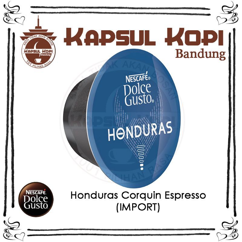 

Honduras Corquin Espresso ECER KapsulKopi Nescafe Dolce Gusto IMPOR