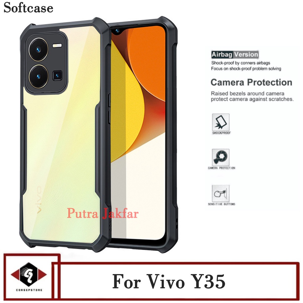 Promo Case Vivo Y35 2022 Terbaru Softcase Transparan Pelindung Belakang Hp