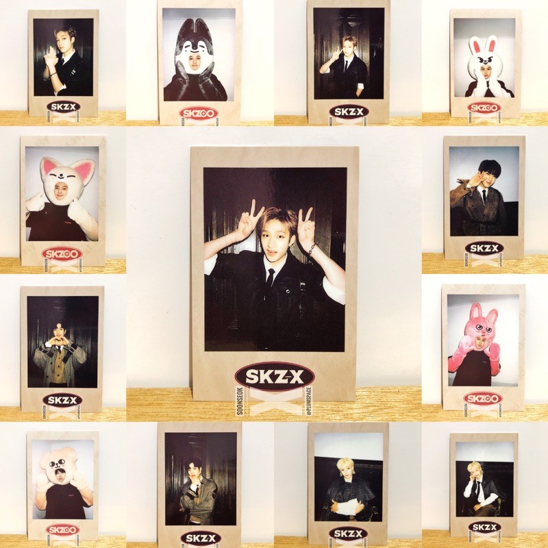 SKZOO & SKZ X - POB polaroid photocard (Bangchan/LeeKnow/Changbin/Felix/Seungmin/I.N)