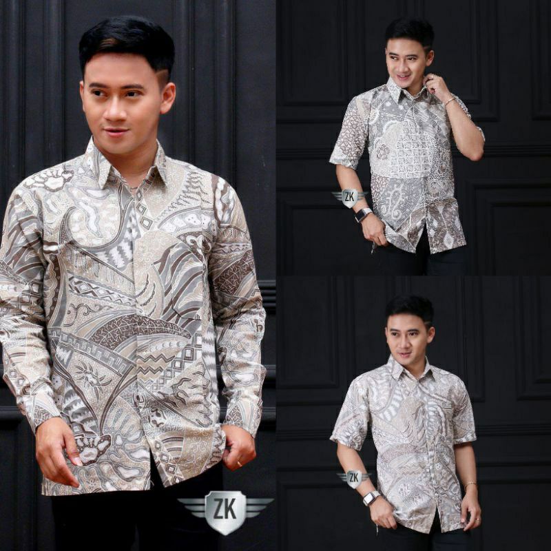 baju Batik Pria Slim fit Hitam Manis Original batik Soloan Mahal Premium Batik Lengan panjang pendek