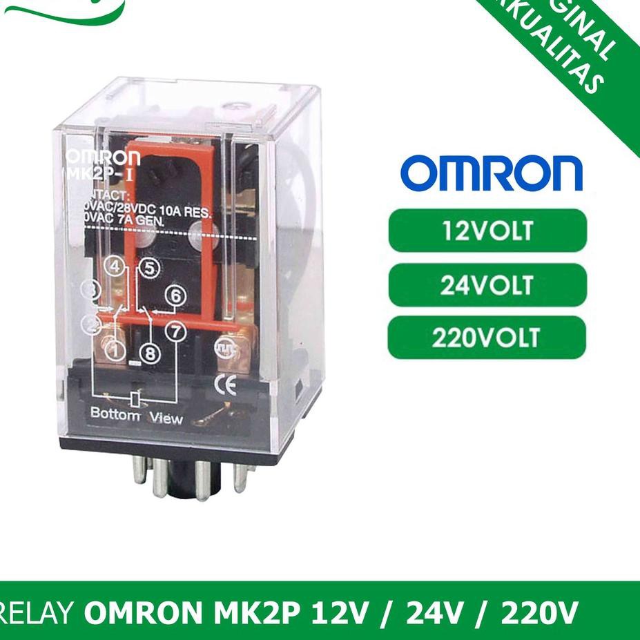 >_ RELAY MK2P OMRON 12V / RELAY MK2PN OMR 24 VOLT / RELAY OM 220V MK2P-I 8 KAKI / RELAI TERLARIS..