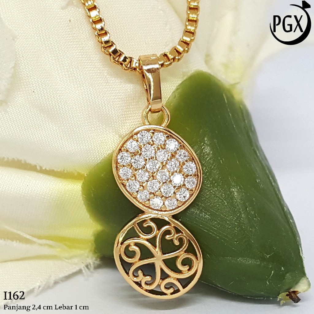 PGX Liontin Kalung Xuping Wanita Perhiasan Lapis Emas Aksesoris Fashion - I162