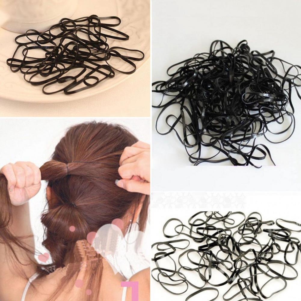 250Pcs Karet Ikat Rambut Elastis untuk Ponytail