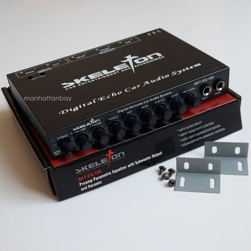 Preamp Equalizer Parametrik Audio Mobil dengan Subwoofer Output dan Karaoke