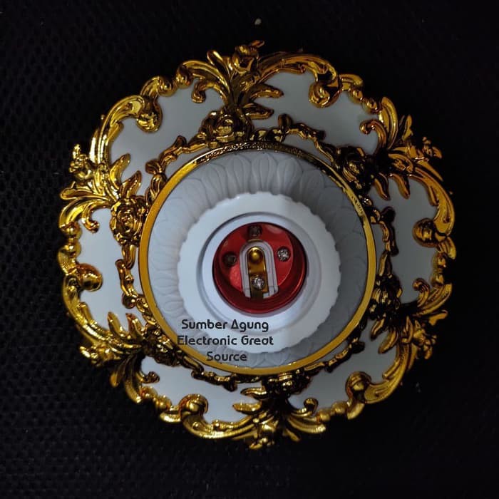 Fiting Plafon Kembang Ukir Motif Flower Bunga Gold Emas TRM FPK1814 18
