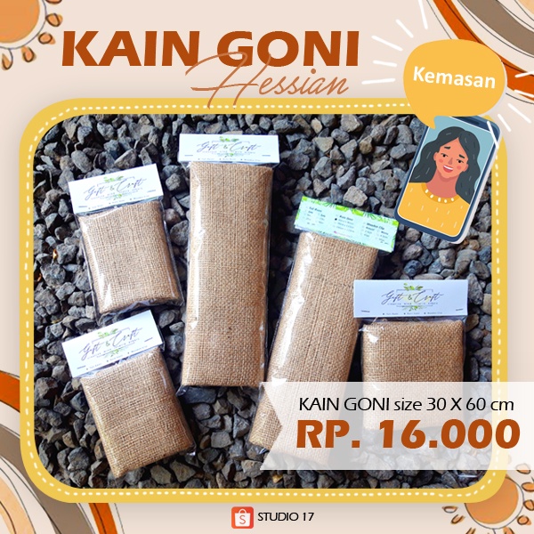 Kain Goni Import 30cm x 60cm / Kain Burlap / Kain Kerajinan
