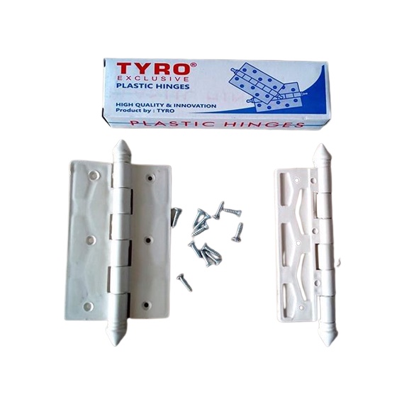 Engsel Pintu Plastik PVC Putih Kamar Mandi/Engsel Pvc Tyro/Engsel Pvc Kamar Mandi