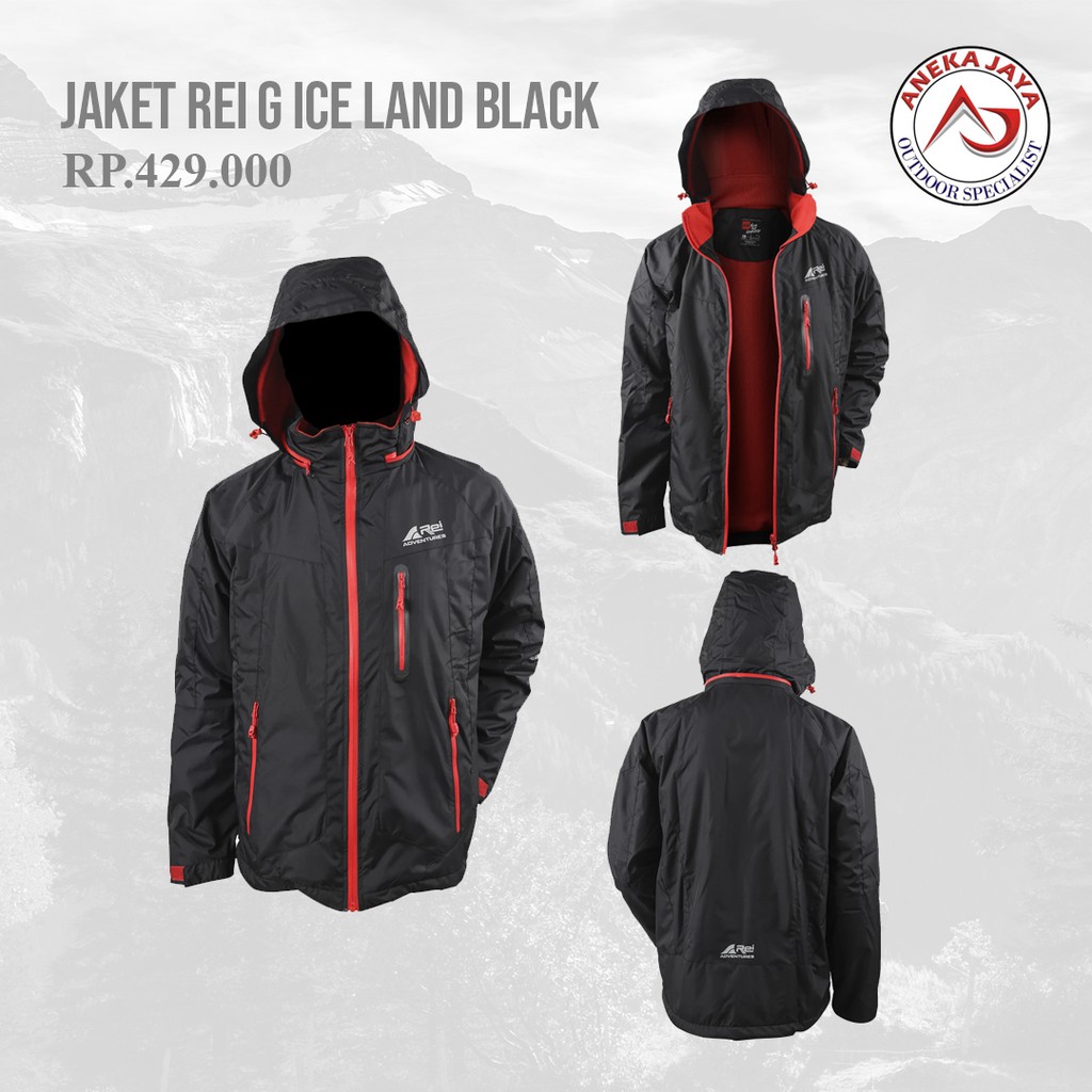 JAKET REI ICE LAND BLACK