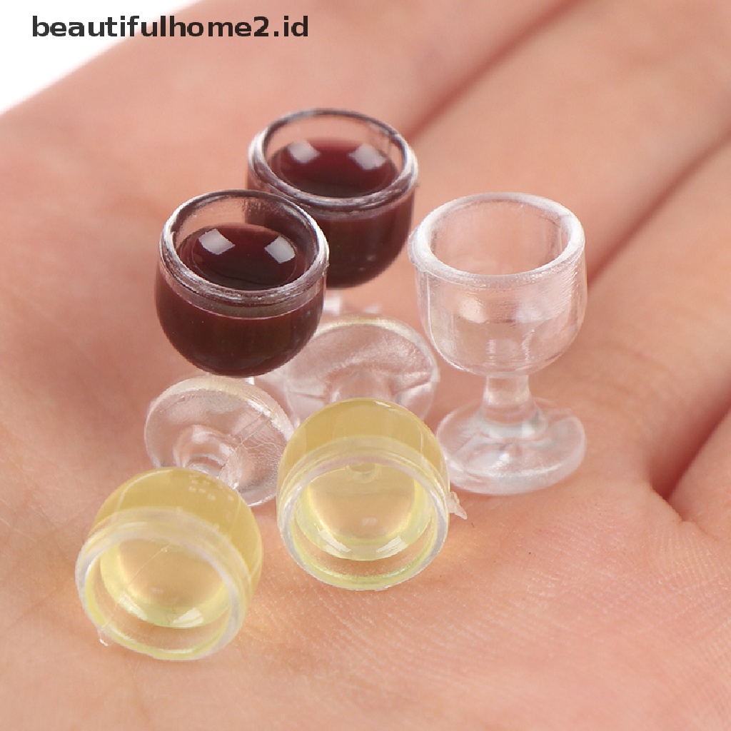 [beautifulhome2.id] 13Pcs/set 1:12 Dollhouse Miniature Wine Bottles Cup Holder Dollhouse Accessory ID