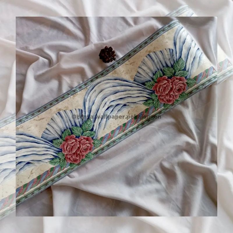 BORDER WALLPAPER/LIS WALLPAPER MOTIF BUNGA/WALLPAPER VYNIL