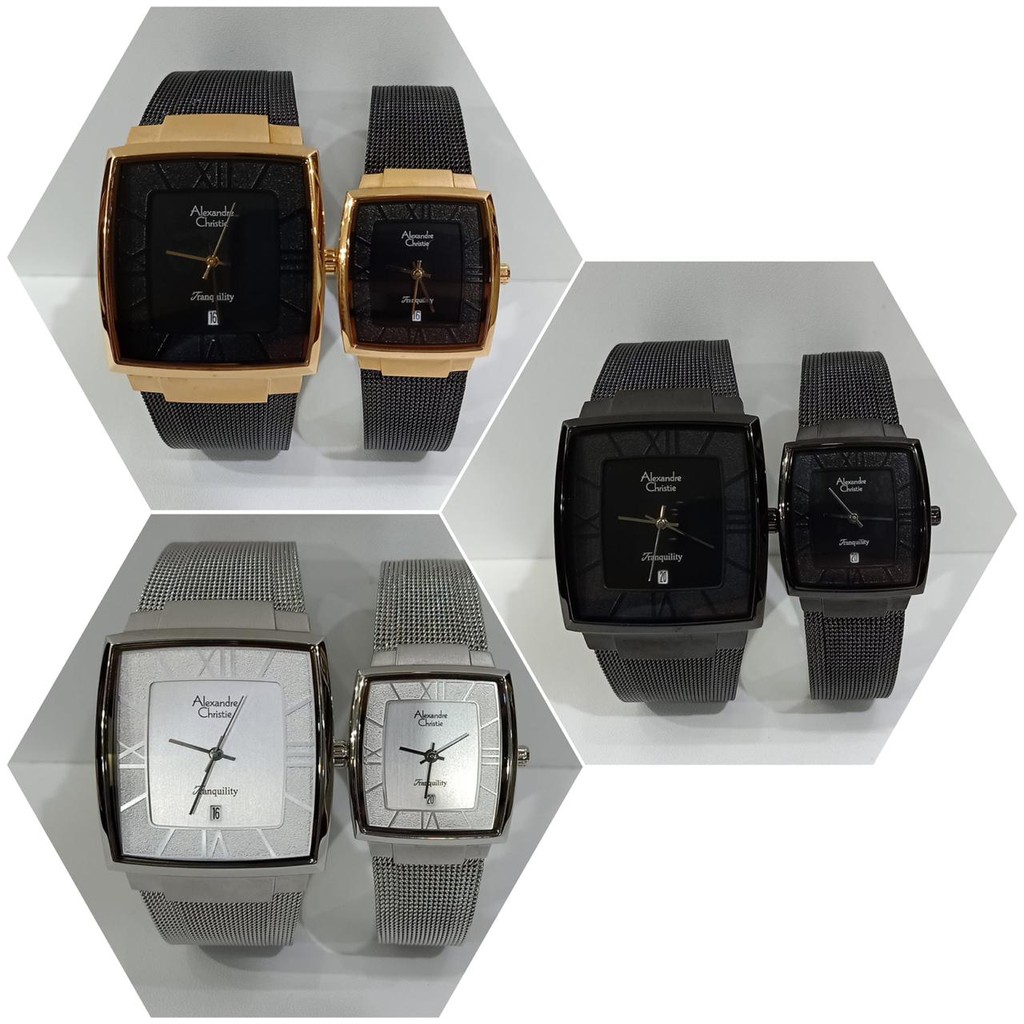 Jam Couple Alexandre Christie AC8329 AC 8329 Original Garansi Resmi Alexander Christie Free Baterai