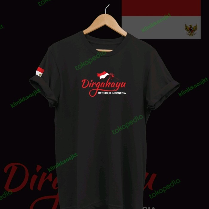 BAJU - KAOS DIRGAHAYU RI 77 - TSHIRT HUT KEMERDEKAAN INDONESIA TYPE 6